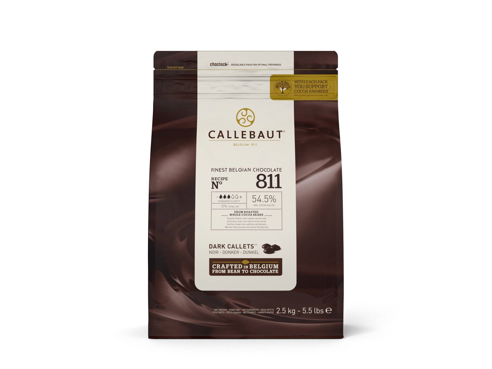 CALLEBAUT TAMNA ČOKOLADA 54,5% 2,5KG