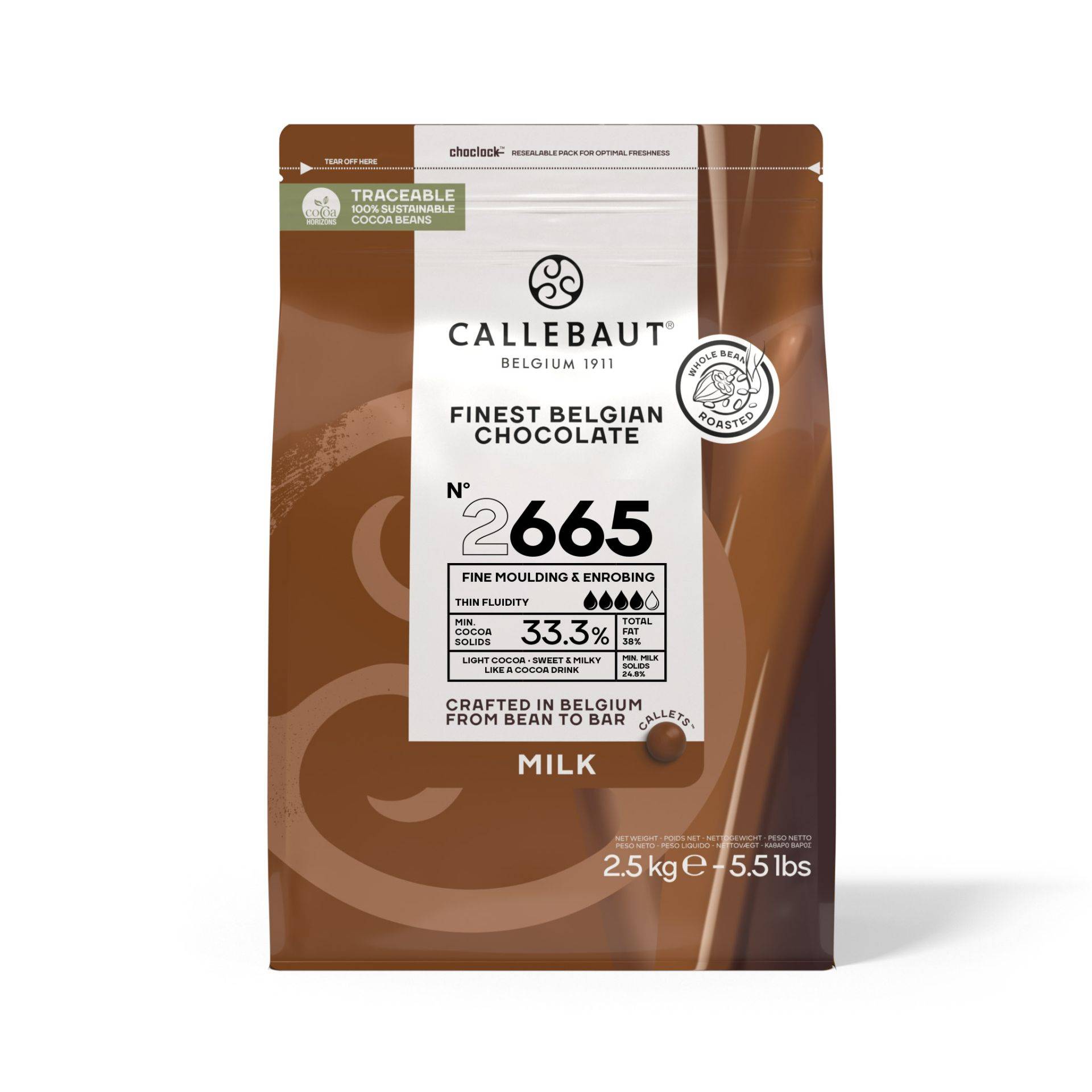 CALLEBAUT MLIJEČNA ČOKOLADA 33% 2,5KG